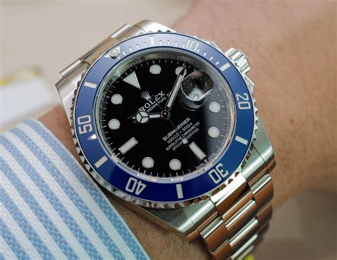 rolex sub black dail blue bezel on leather|Rolex submariner watches.